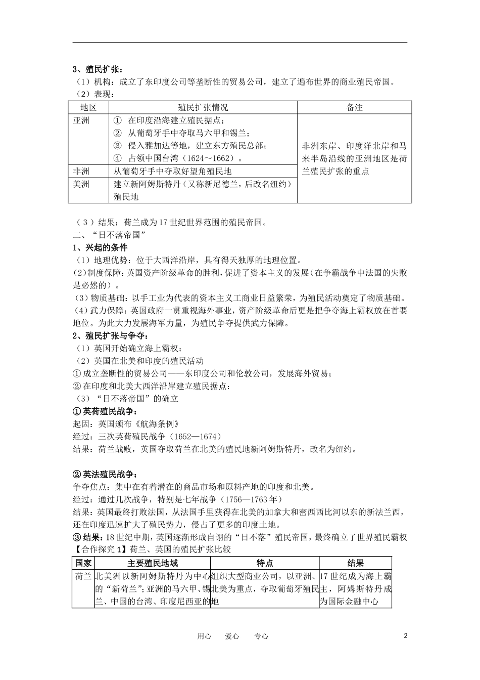 2012高中历史《殖民扩张与世界市场的拓展》教案 新人教版必修2_第2页