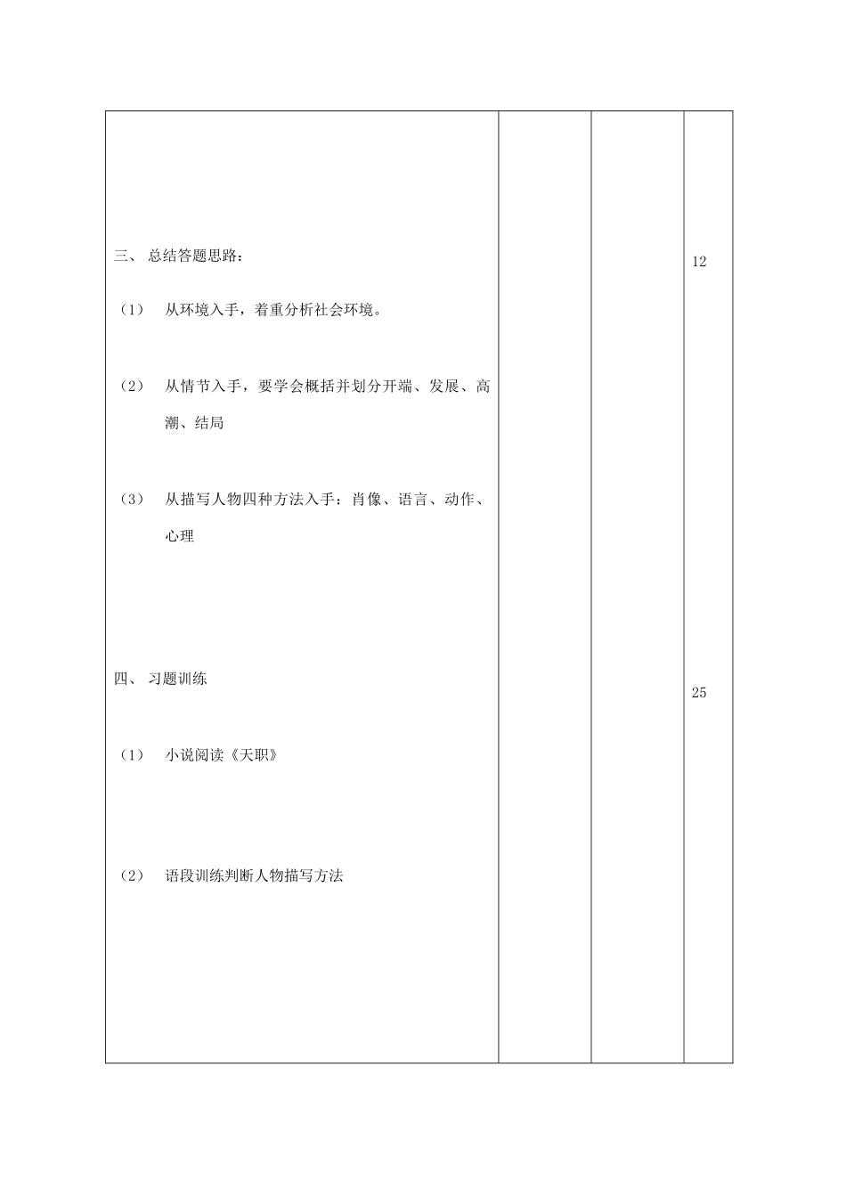 2012高考语文 小说人物形象分析导引专题复习教案_第2页