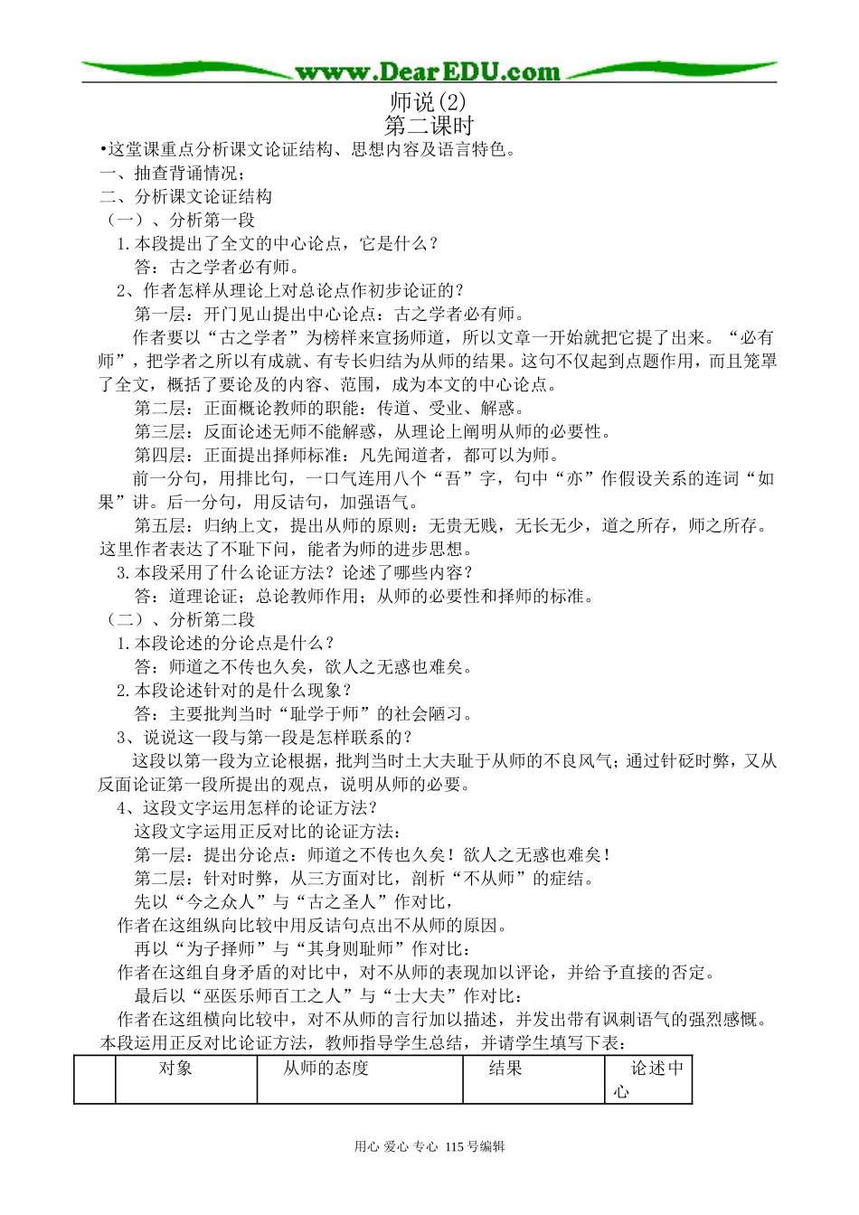 粤教版高中语文必修4师说(2)_第1页