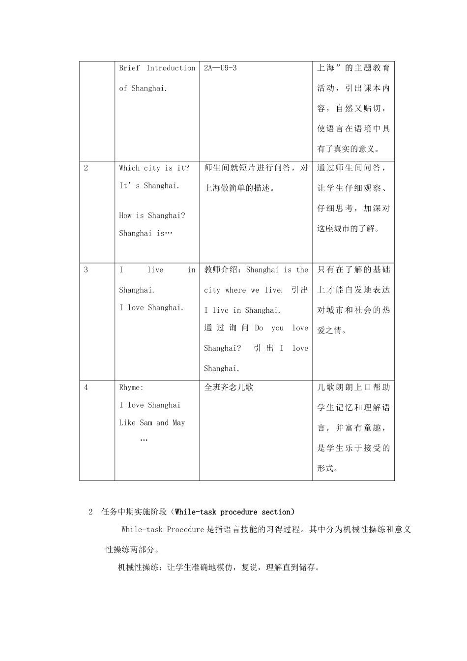 二年级英语上册 Unit9 Revision2教案 沪教牛津版_第3页