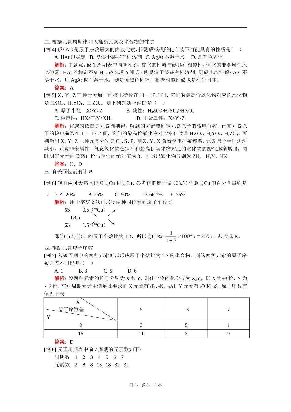 高三41物质结构 元素周期律  套题训练—2_第3页