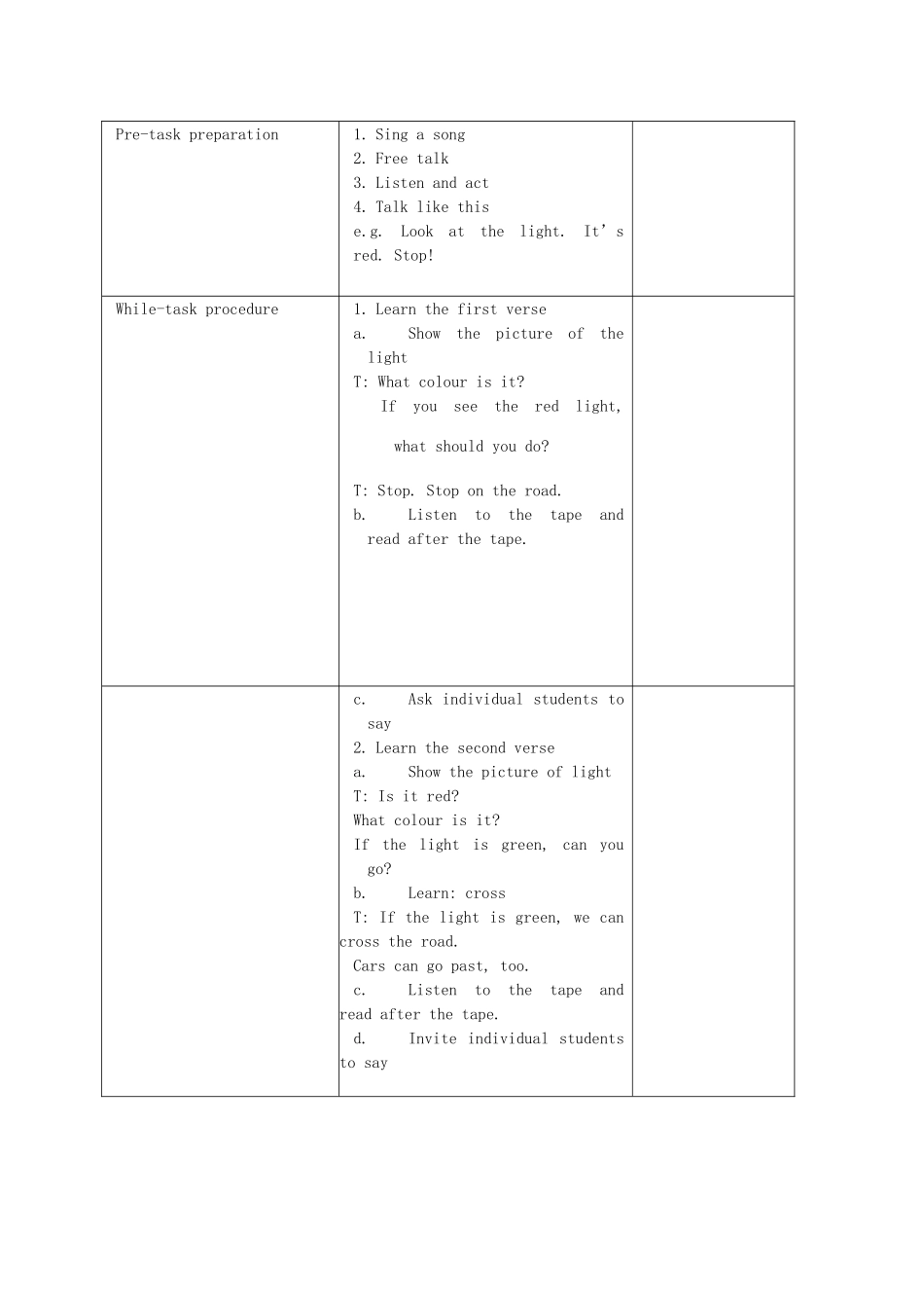 二年级英语上册 Unit 5 Period 4-5教案 沪教牛津版_第3页