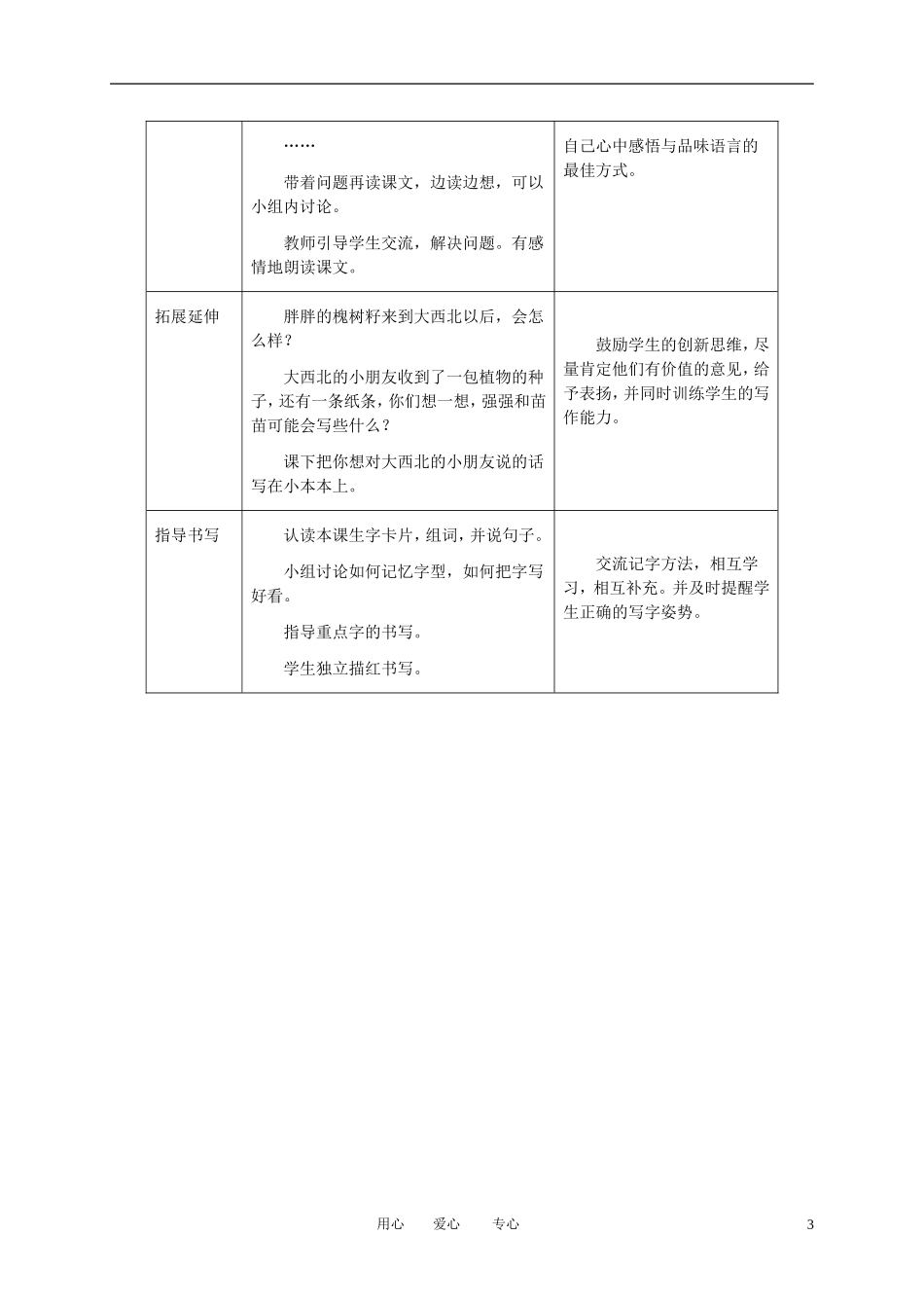 二年级语文下册 心愿 1教案 冀教版_第3页