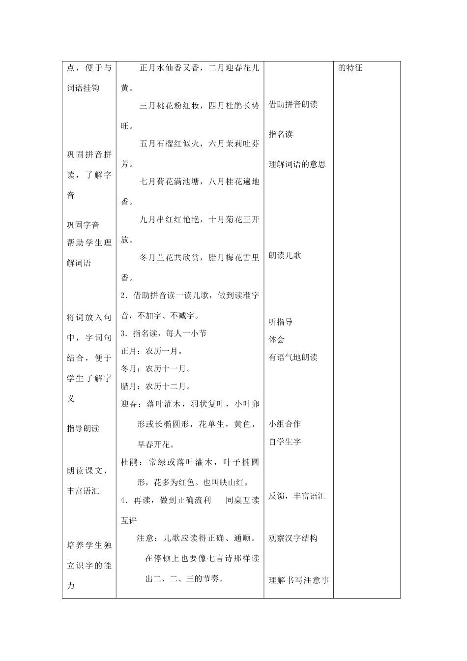 二年级语文上册 十二月花教案 北京版-北京版小学二年级上册语文教案_第2页