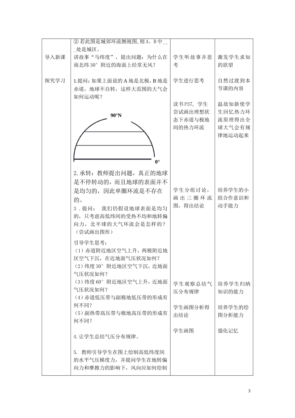 《大气的热状况与大气运动》教案（3）_第3页