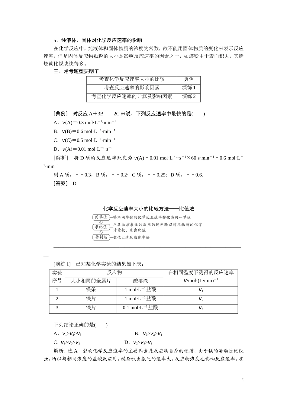 2014届高考化学二轮复习 专题六 化学反应速率与化学平衡专题讲义_第2页