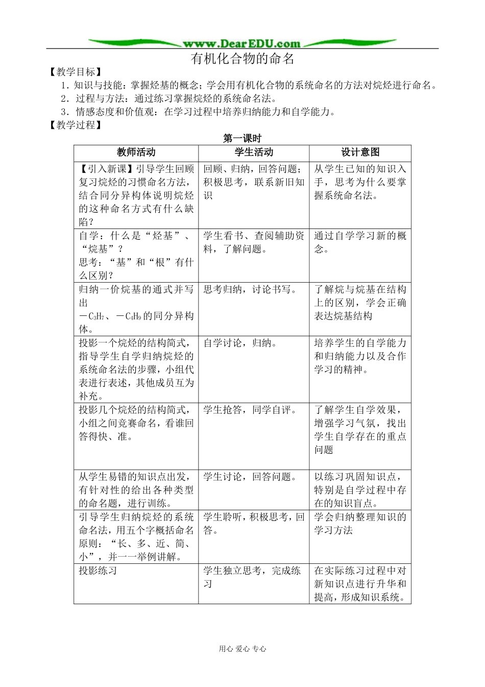新人教版高中化学选修5有机化合物的命名2_第1页