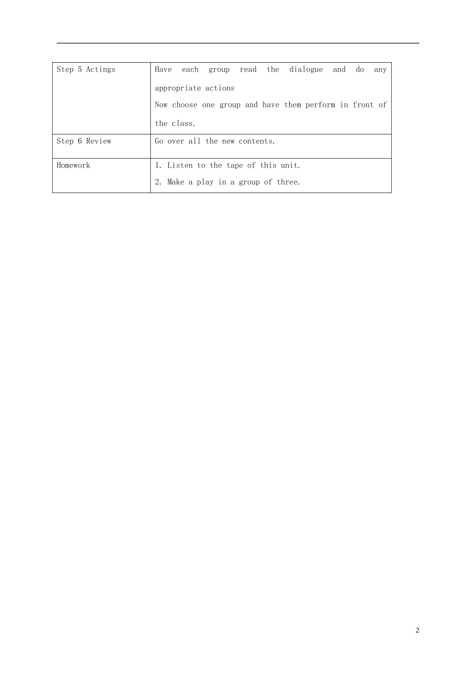 五年级英语下册 Module7 unit1(4)教案 外研版_第2页