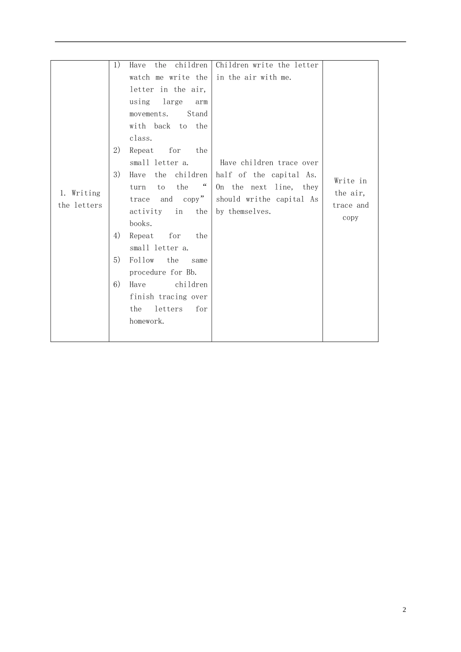 二年级英语上册 Unit1(5)教案 北师大版_第2页