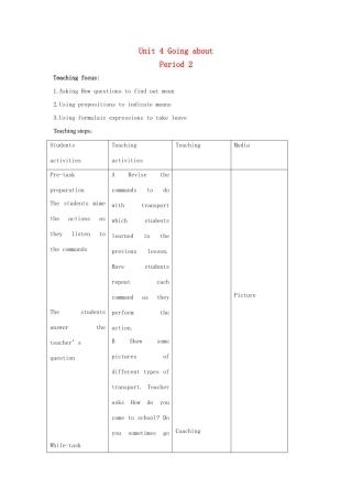 二年级英语上册 Unit 4 Going about（period2）教案 沪教牛津版-沪教牛津版小学二年级上册英语教案