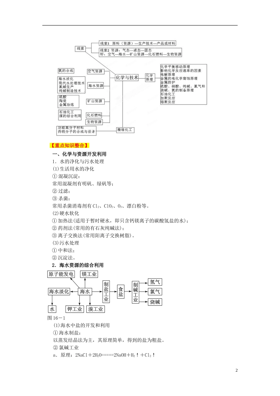 2013年高考化学二轮复习精品资料专题19 化学与技术教学案（教师版）_第2页