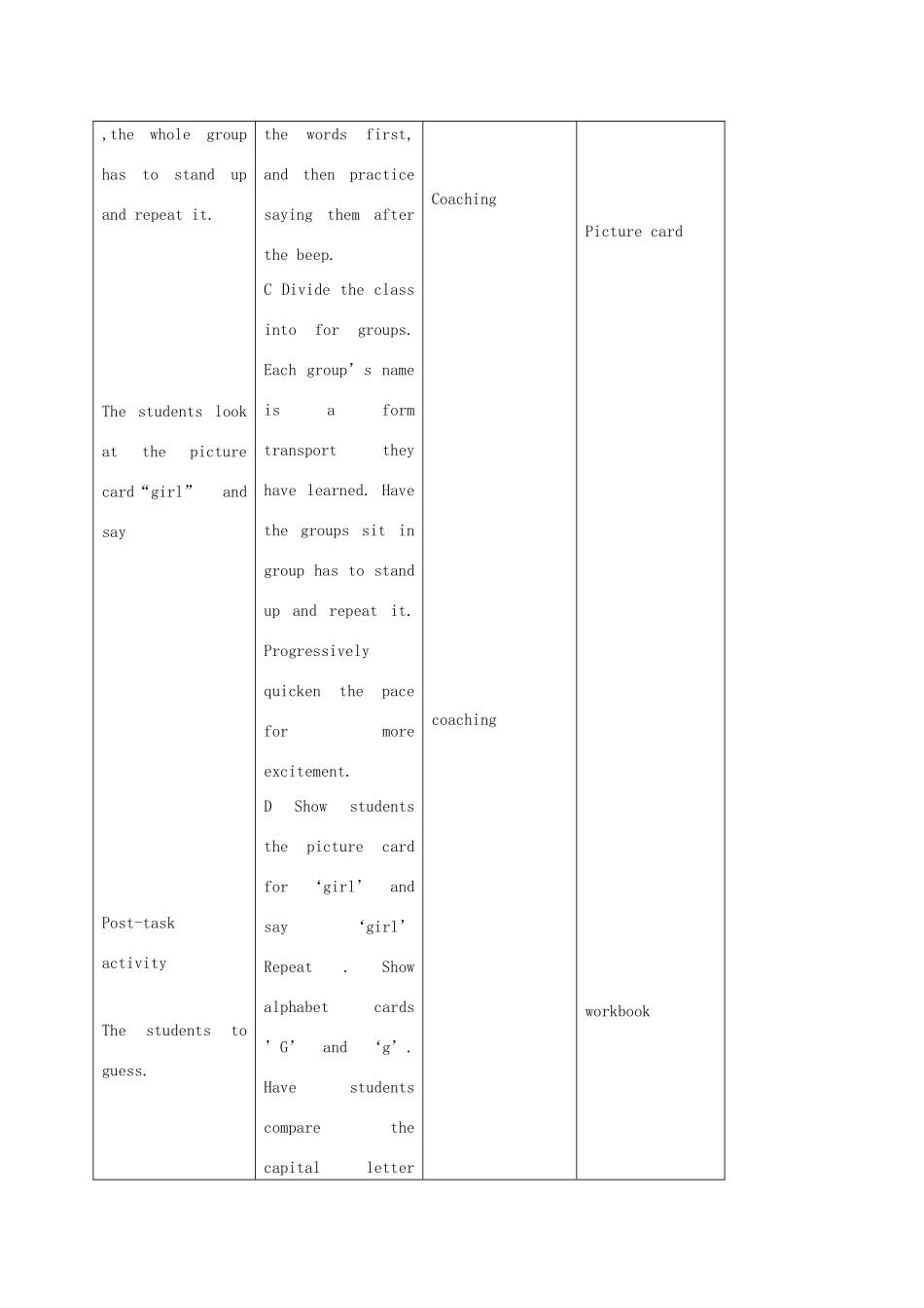 二年级英语上册 Unit4 period3教案 沪教牛津版_第3页