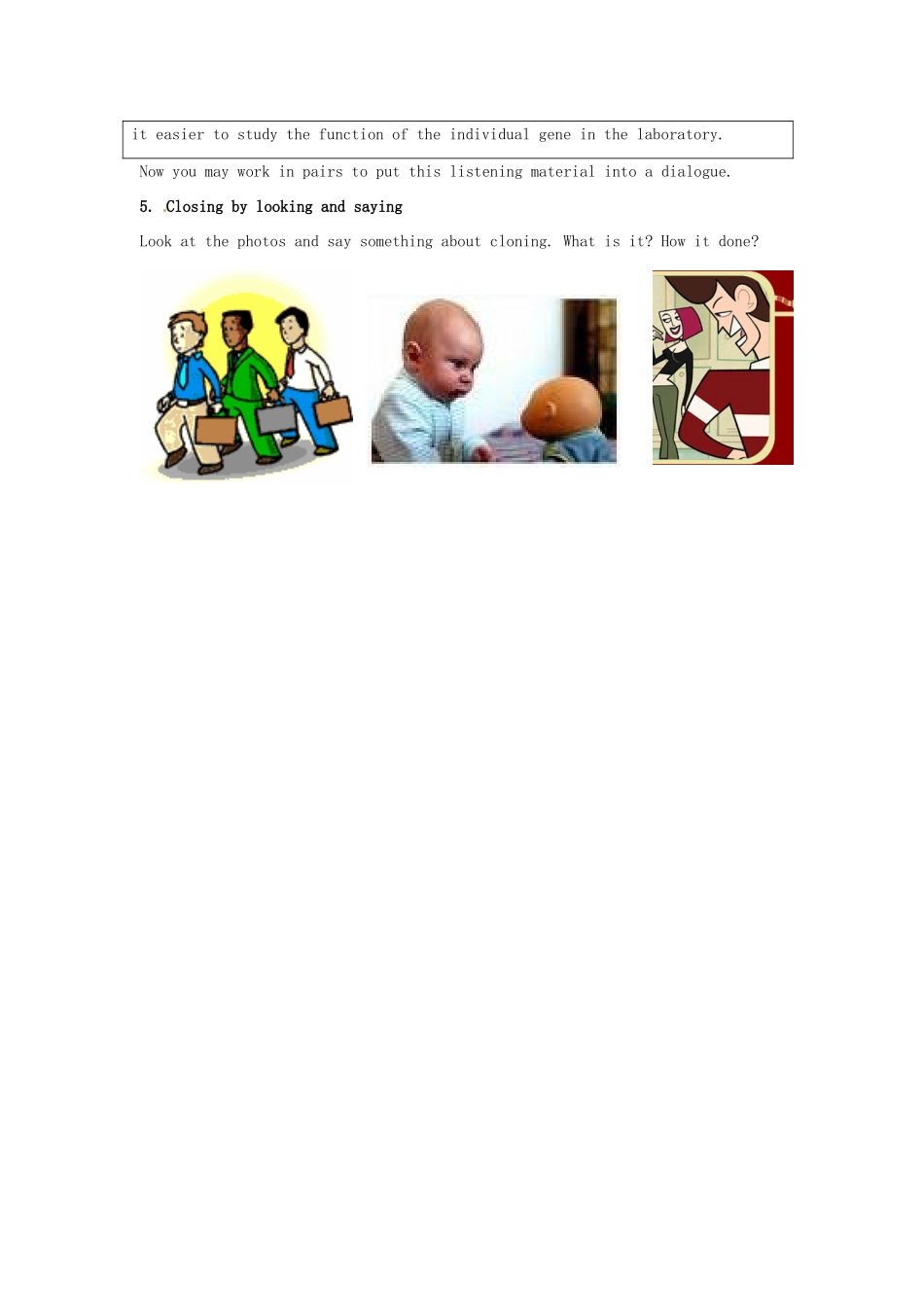 2014-2015学年高中英语 Unit 2 Period 3 A sample lesson plan for Using Language教学设计 新人教版选修8_第3页