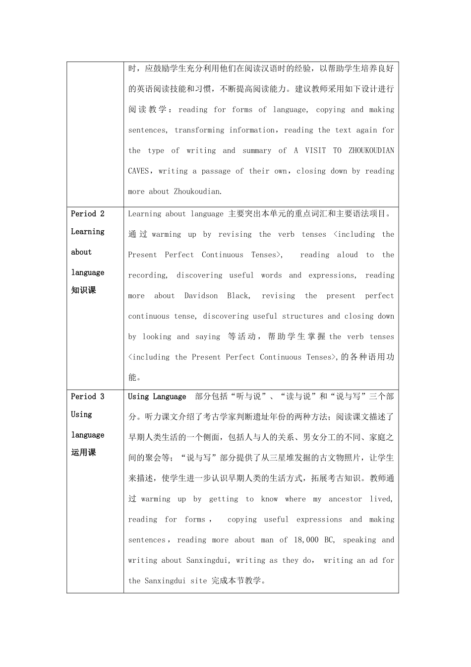 2014-2015学年高中英语 Unit 5  Meeting your ancestors教学设计2 新人教版选修8_第2页