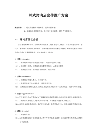 烤肉店推广质料