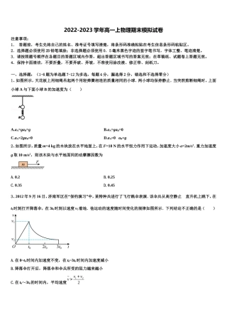 2022年西藏自治区林芝市第一中学物理高一上期末复习检测试题含解析