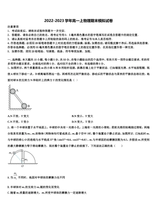 2022年浙江省丽水市物理高一第一学期期末统考试题含解析