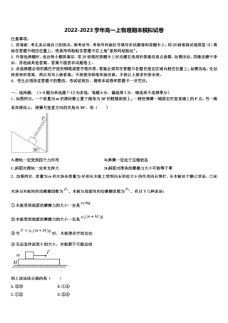 北京工大附中2022年物理高一上期末经典试题含解析