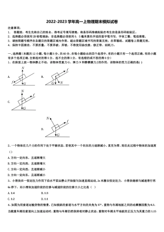 2022年黑龙江省齐齐哈尔市物理高一上期末达标检测试题含解析