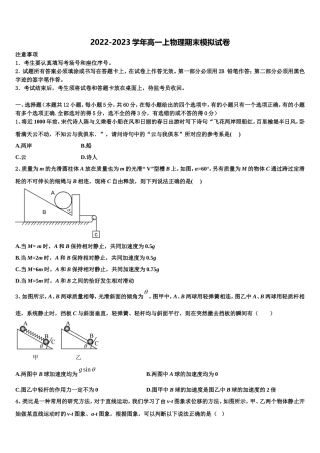 2023届广东省深圳市龙岗区高一物理第一学期期末联考试题含解析