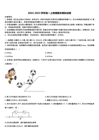 2023届四川蓉城名校联盟高一物理第一学期期末复习检测试题含解析