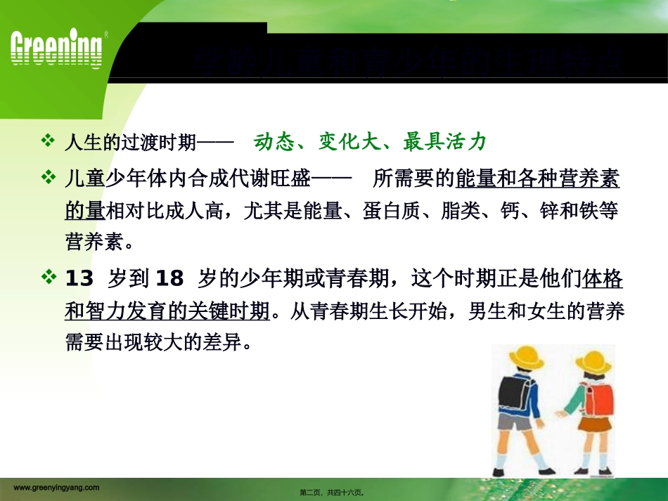 4章6节学龄儿童与青少年营养 教学培训课件_第2页