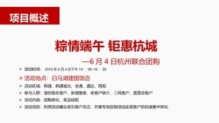 (执行方案) 粽情端午钜惠杭城限时团购会
