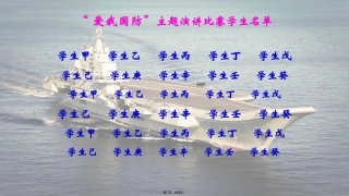 “爱我国防”演讲比赛背景