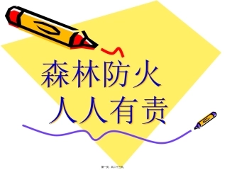 低段森林防火宣传PPT