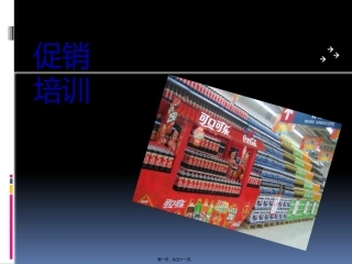 促销活动的商品组织及价格策略 教学培训课件