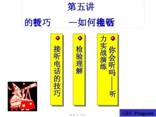 第05讲听的技巧-如何接听电话 教学课件