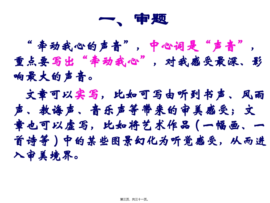 “声音”评讲培训课件_第3页