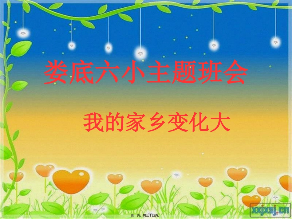 “我的家乡娄底变化大”主题班会_第1页