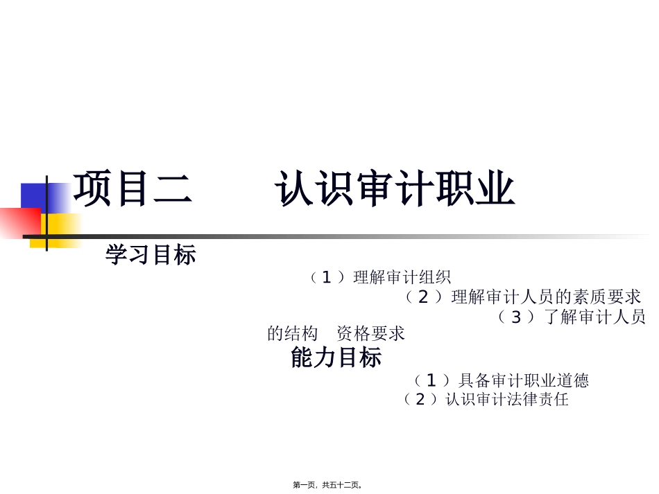 第二章-审计组织与人员 教学课件_第1页