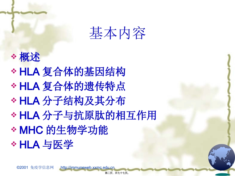 第六章主要组织相容性复合体 医学教学课件_第2页
