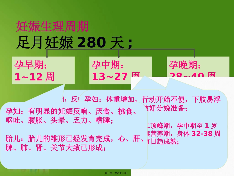 第四章  特定生理时期人群的营养与膳食 孕妇哺乳期妇女营养与膳食 医学教学课件_第3页