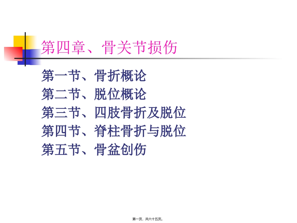第四章、骨关节损伤 培训课件_第1页