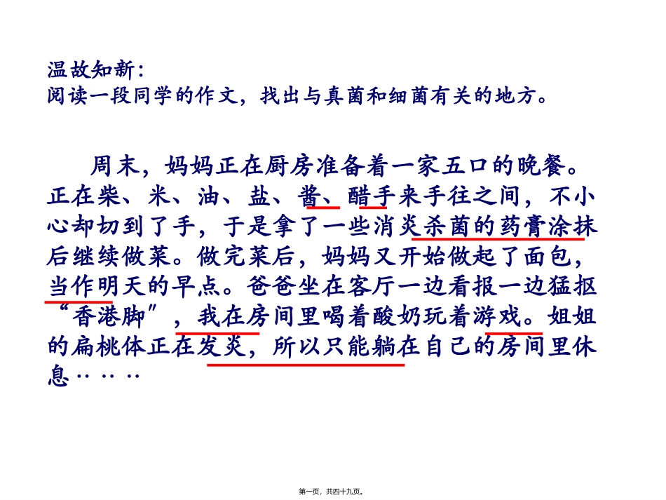 第五章第二节人类对细菌和真菌的利用 教学课件_第1页