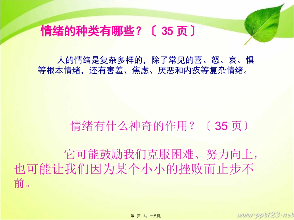 第一框  青春的情绪 青春的情绪汇编教学课件_第2页