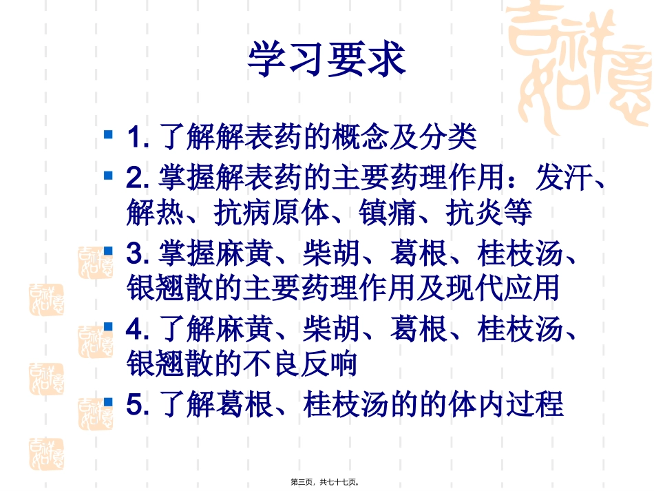 第五章解表类方药 医学教学课件_第3页