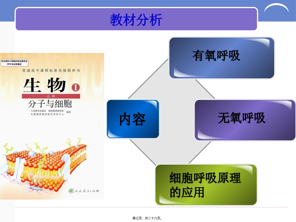 《ATP的主要来源-细胞呼吸》说课稿教学课件_第3页
