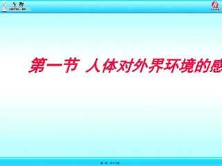 第一节 人体对外界环境的感知 教学课件