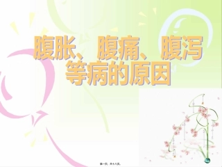 腹胀、腹痛、腹泻等病的原因 教学课件