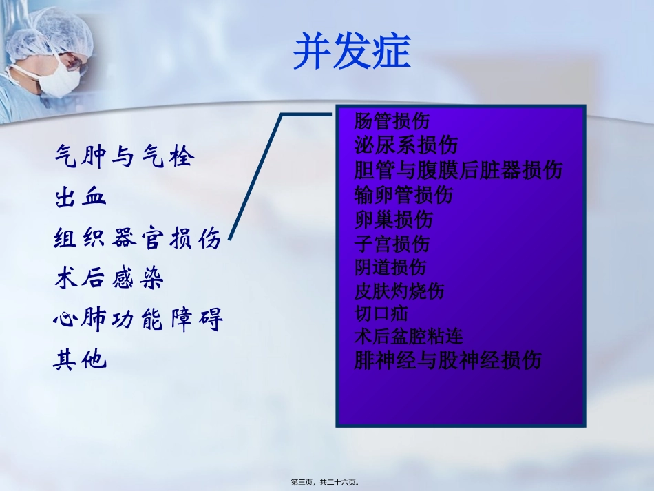 腹腔镜并发症与防治医学培训讲座课件_第3页