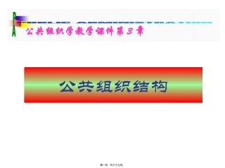 公共组织学教学课件第3章 公共组织结构 教学课件