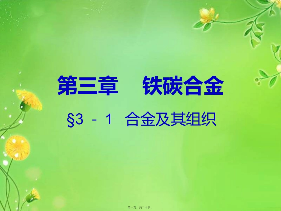 合金及其组织剖析 教学课件_第1页