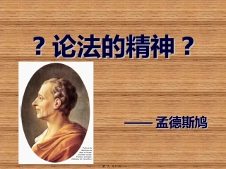《论法的精神》培训解读课件