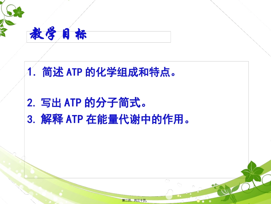 教学课件 第五章第二节细胞的能量通货-ATP_第2页