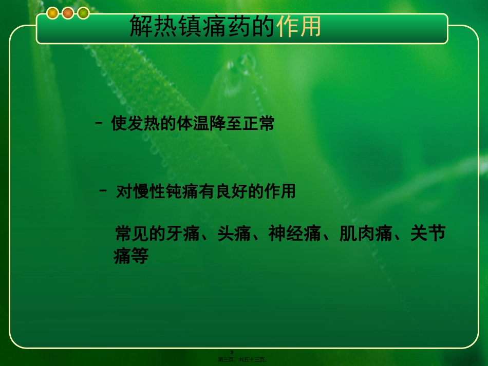 解热镇痛药和非甾体抗炎药 中药教学课件_第3页