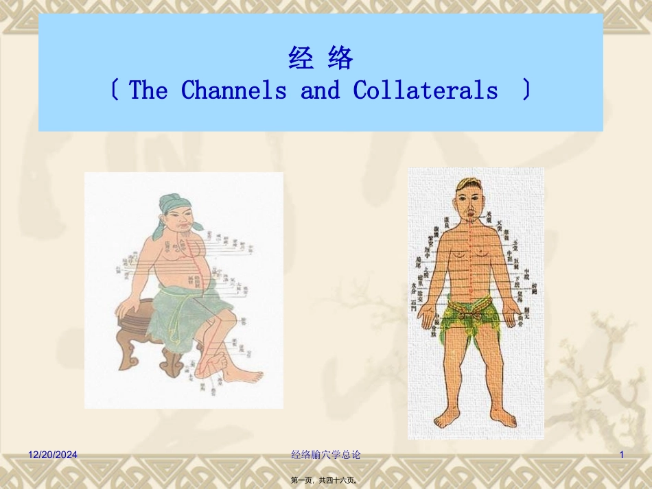 经络-病因教程 医学教学课件_第1页
